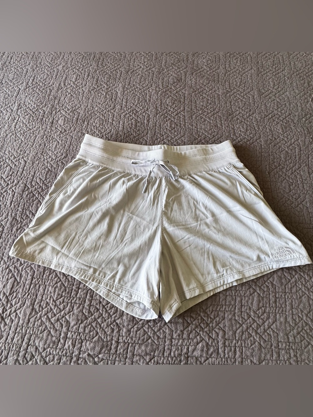 The North Face Women’s Light Gray Athletic Drawstring Shorts